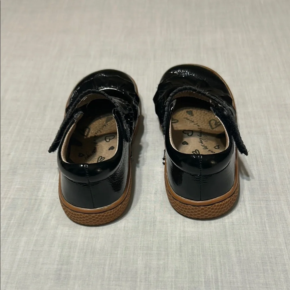 Livie & Luca Black Kids Shoes with Brown Sole